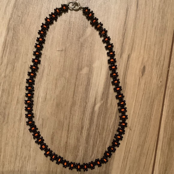 New vintage retro Flower power choker beaded necklace - Picture 5 of 7